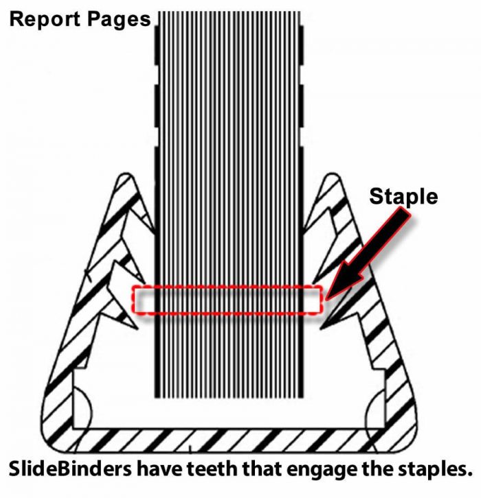 slide 50 SPINES ONLY and never lose a page Staple SMALL SIZE for 1-12 sheets of 20lb paper Newly Patented Premium SlideBinder tm Binder Bars 